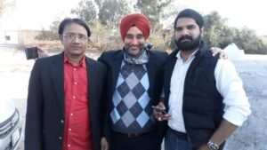Ali Babar with Dr.Dalvir Singh Punnu and Kashif Gohar