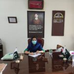 Principal of Government Chnado Begum Degree College Dr.Fatima Ijaz in Her Office