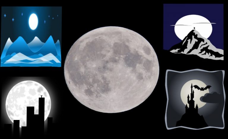 image showing full moon scene